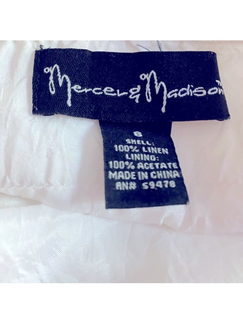 Mercer & Madison White Linen Sundress Size 6